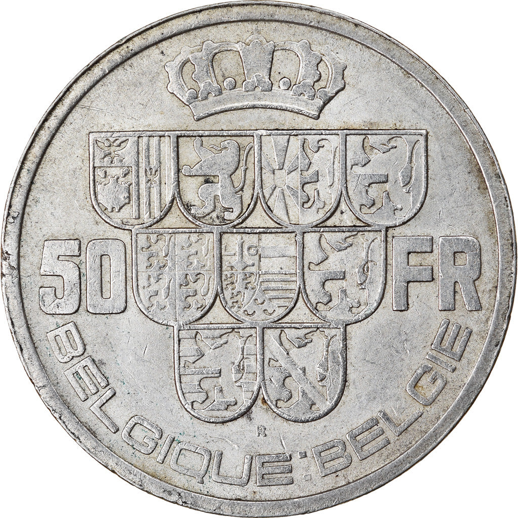 Coin, Belgium, 50 Francs, 50 Frank, 1940, EF(40-45), Silver, KM:121