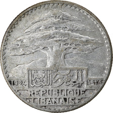 Coin, Lebanon, 50 Piastres, 1929, Paris, VF(30-35), Silver, KM:8