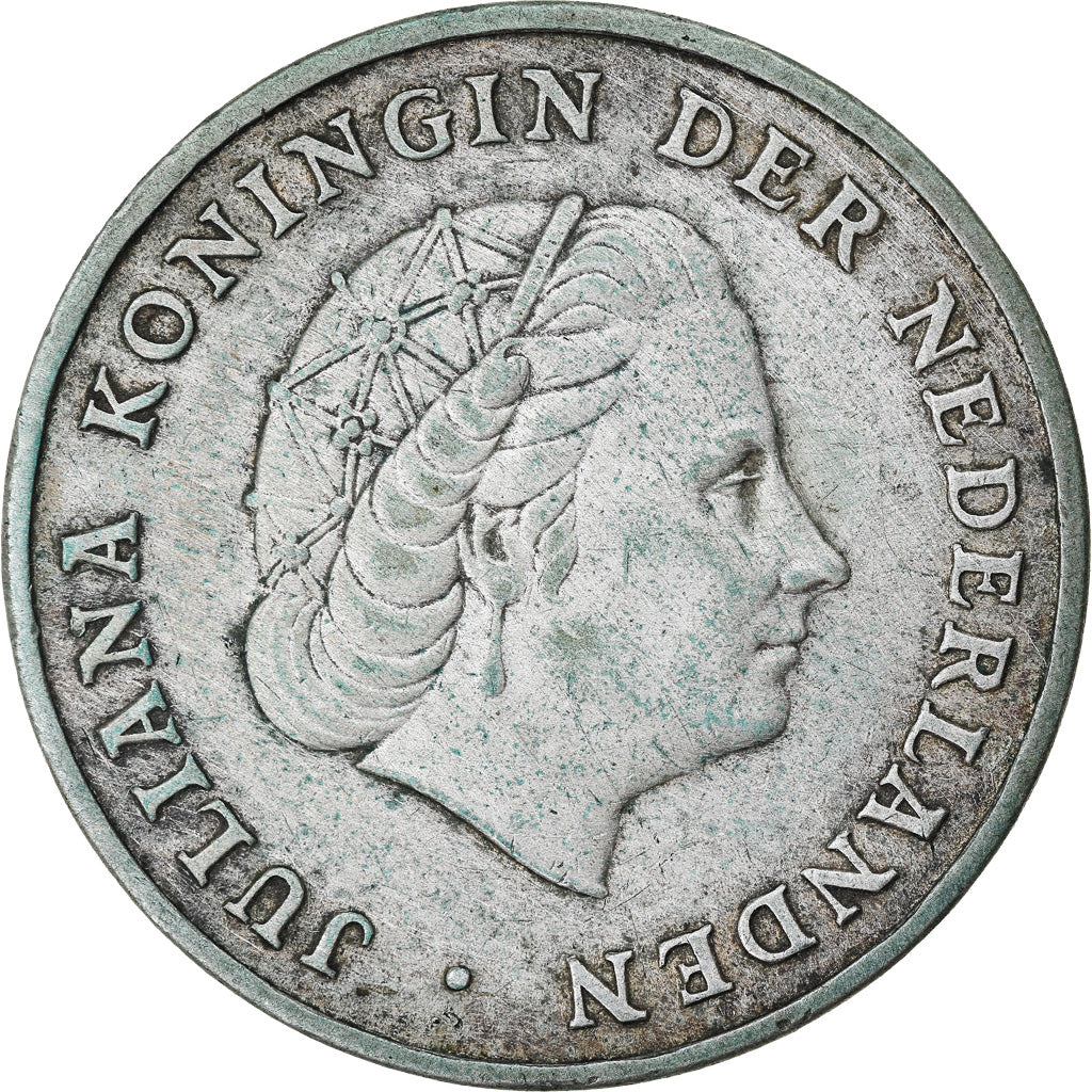 Coin, Netherlands Antilles, Juliana, Gulden, 1952, EF(40-45), Silver, KM:2