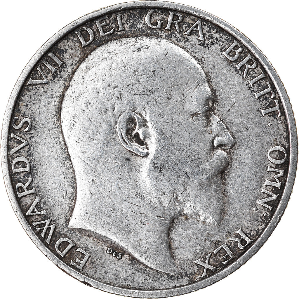 Coin, Great Britain, Edward VII, Shilling, 1907, EF(40-45), Silver, KM:800