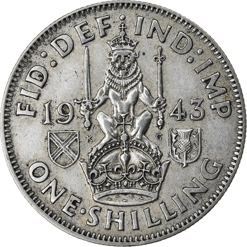 Coin, Great Britain, George VI, Shilling, 1943, EF(40-45), Silver, KM:854