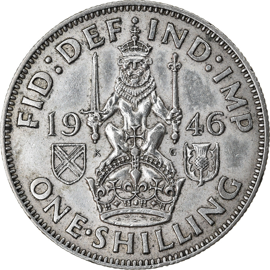 Coin, Great Britain, George VI, Shilling, 1946, AU(50-53), Silver, KM:854