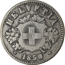 Coin, Switzerland, 20 Rappen, 1850, Bern, VF(30-35), Billon, KM:7