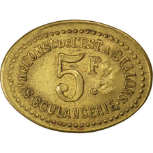 Moneda, Francia, 5 Francs, MBC, Latón, Elie:30.7