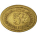 Coin, France, 5 Francs, EF(40-45), Brass, Elie:30.7