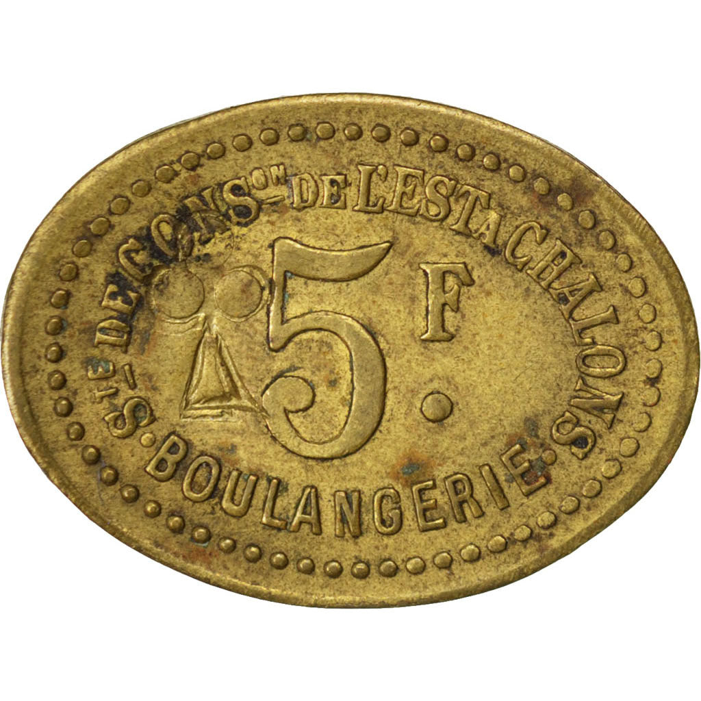 Coin, France, 5 Francs, EF(40-45), Brass, Elie:30.7