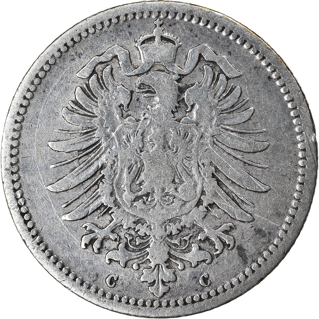 Münze, GERMANY - EMPIRE, Wilhelm I, 20 Pfennig, 1876, S, Silber, KM:5