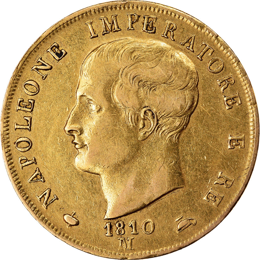 Münze, Italien Staaten, KINGDOM OF NAPOLEON, Napoleon I, 40 Lire, 1810, Milan