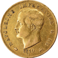 Münze, Italien Staaten, KINGDOM OF NAPOLEON, Napoleon I, 40 Lire, 1810, Milan