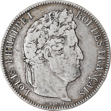 Moneta, Francia, Louis-Philippe, 5 Francs, 1840, Strasbourg, MB+, Argento
