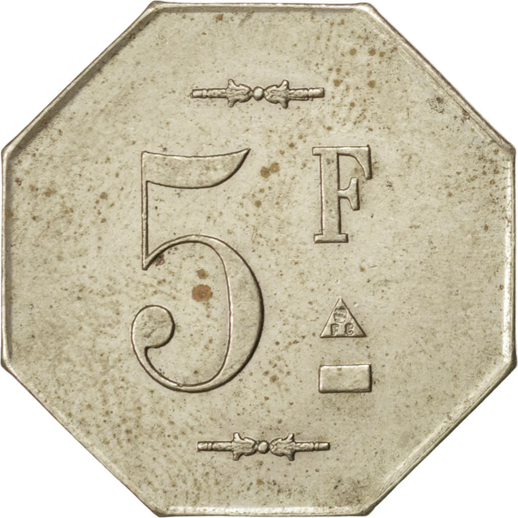 France, 5 Francs, EF(40-45), Maillechort, Elie #35.2, 2.53