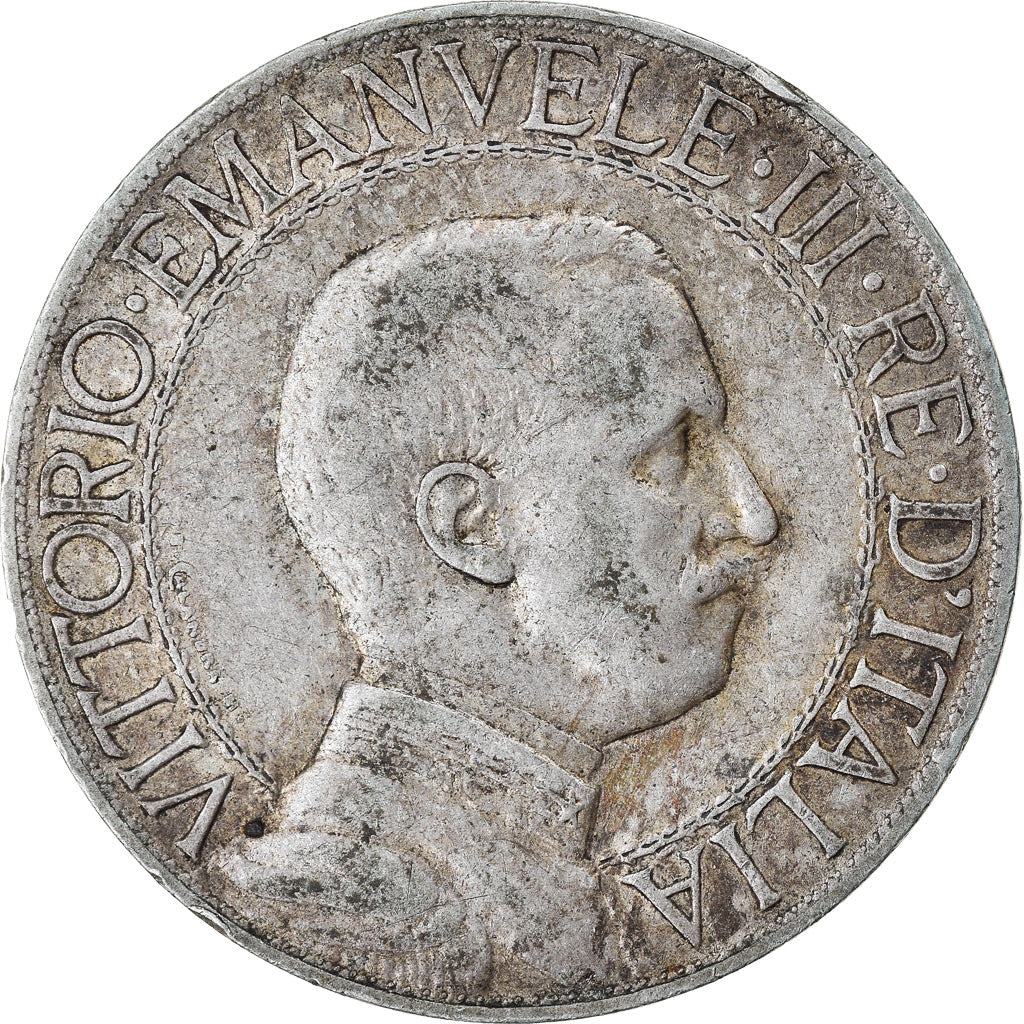 Coin, Italy, Vittorio Emanuele III, Lira, 1913, Rome, VF(20-25), Silver, KM:45