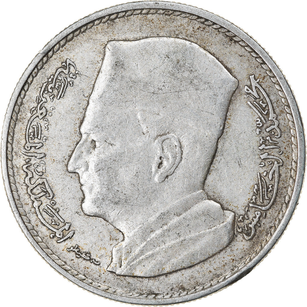Coin, Morocco, Mohammed V, Dirham, 1960, Paris, EF(40-45), Silver, KM:55