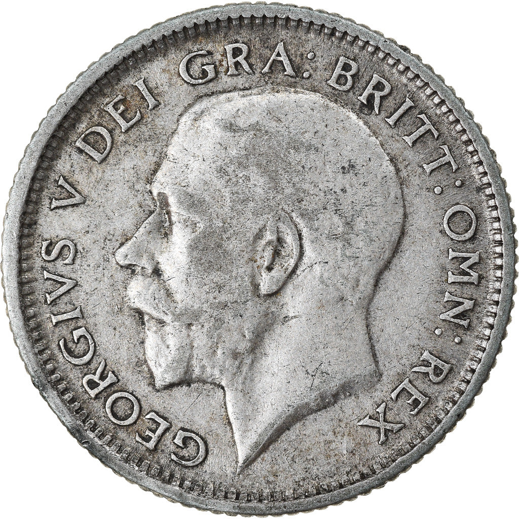 Coin, Great Britain, George V, 6 Pence, 1925, AU(50-53), Silver, KM:815a.2