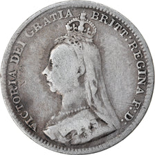 Coin, Great Britain, Victoria, 3 Pence, 1892, VF(30-35), Silver, KM:758