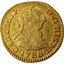 Coin, Spain, Charles III, 1/2 Escudo, 1788, Seville, AU(50-53), Gold, KM:425.2