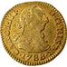 Coin, Spain, Charles III, 1/2 Escudo, 1788, Seville, AU(50-53), Gold, KM:425.2