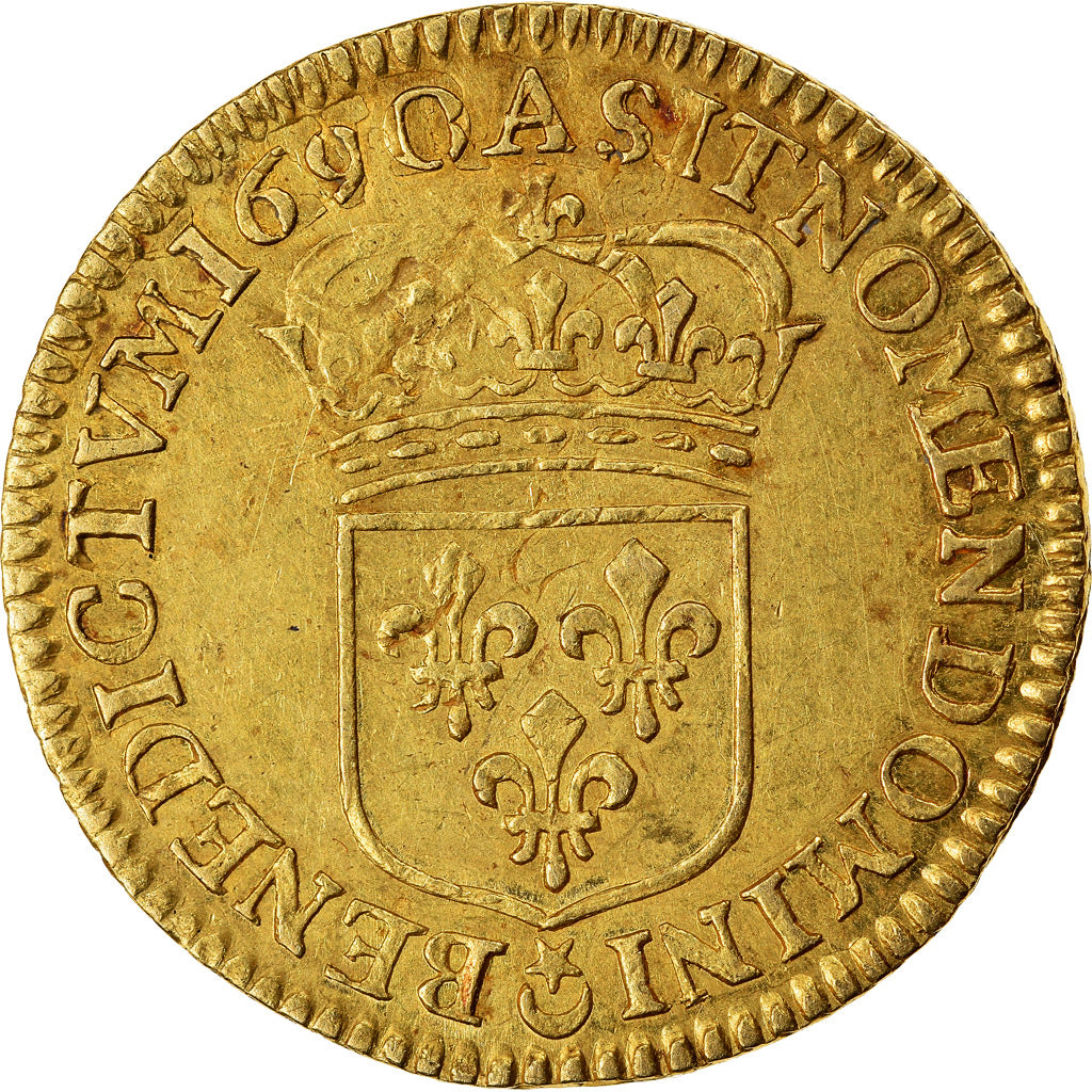 Moneta, Francja, Louis XIV, 1/2 Louis d'or à l'écu, 1/2 Louis d'or, 1690