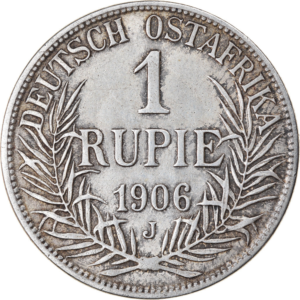 Münze, GERMAN EAST AFRICA, Wihelm II, Rupie, 1906, Hambourg, SS, Silber, KM:10