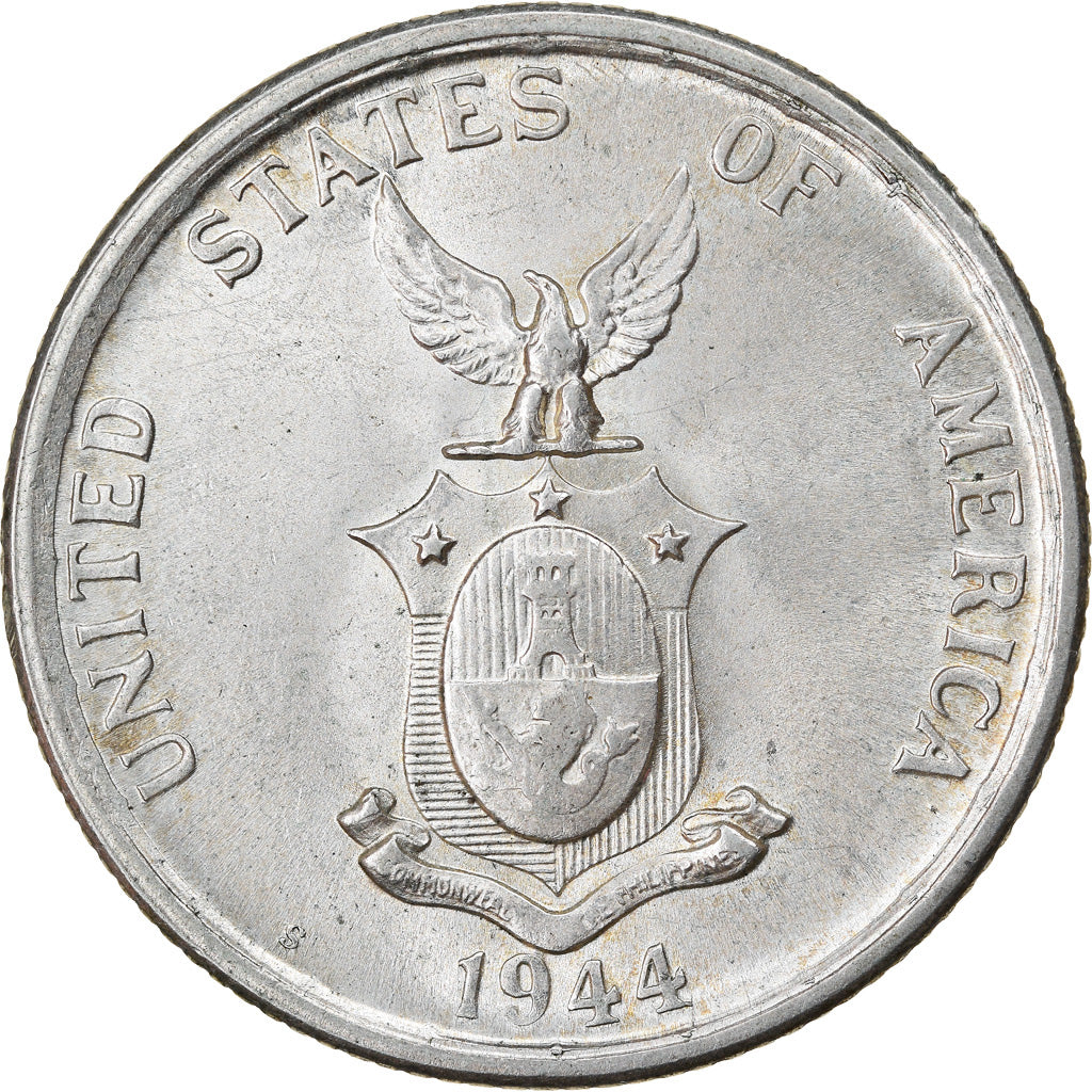 Moneda, Filipinas, 50 Centavos, 1944, EBC+, Plata, KM:183