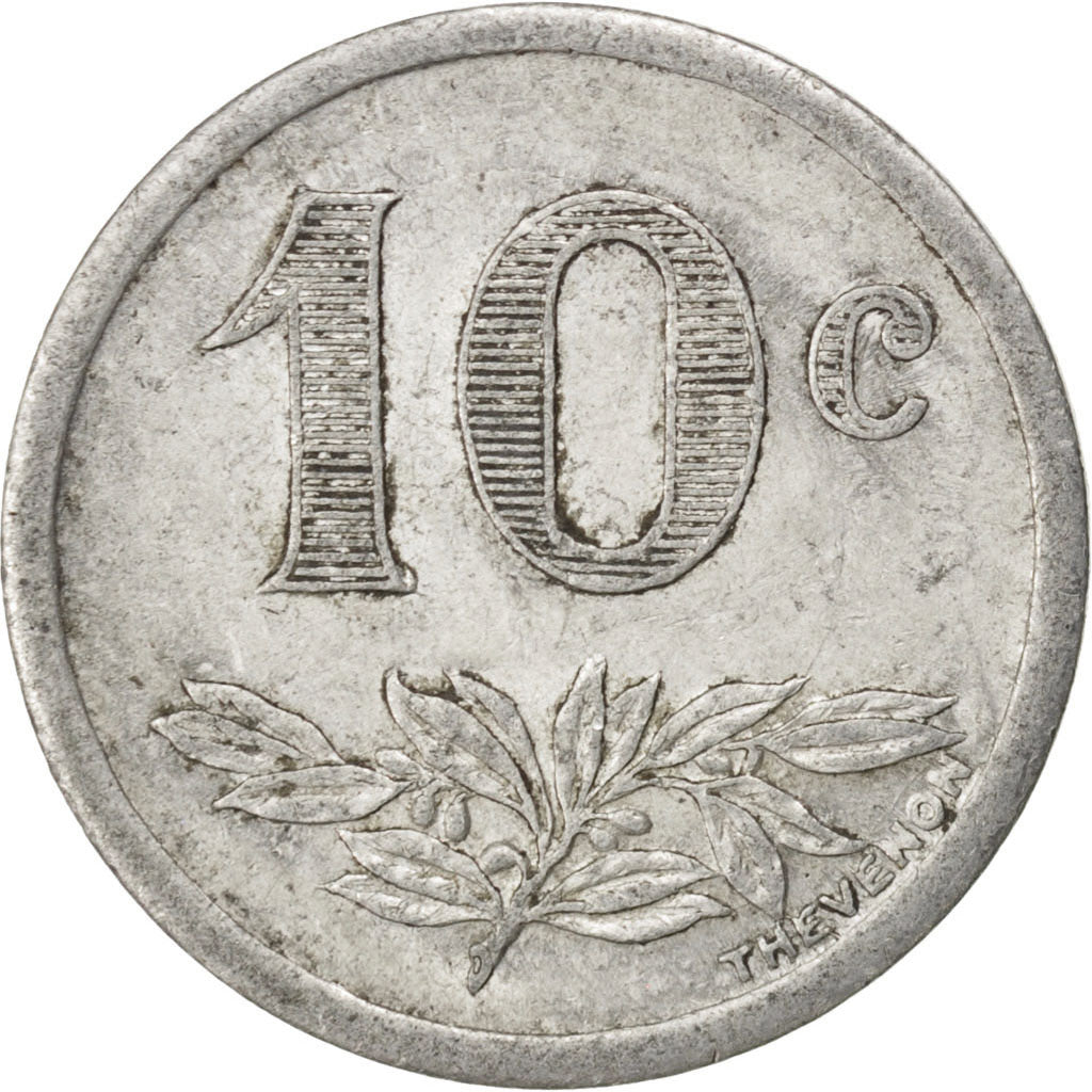 France, 10 Centimes, 1921, EF(40-45), Aluminium, Elie #10.2, 1.52