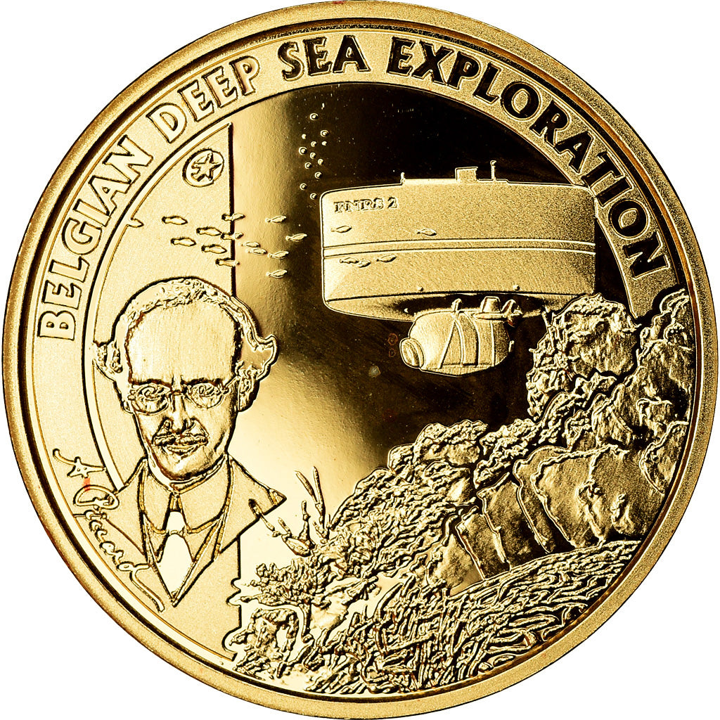 Belgium, 50 Euro, 2011, DISCOVERY OF THE SOUTH POLE, MS(65-70), Gold, KM:310