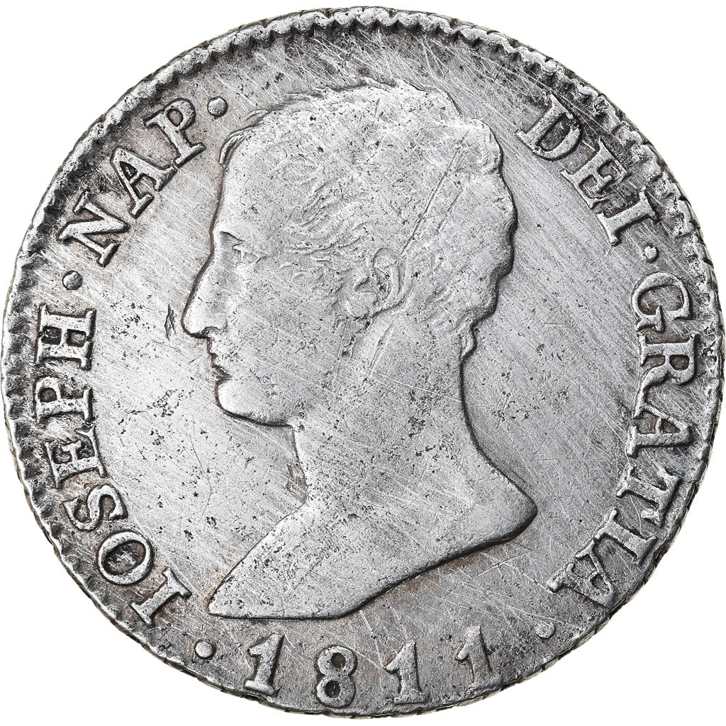 Coin, Spain, Joseph Napolean, 4 Réales, 1811, Madrid, EF(40-45), Silver