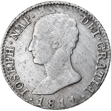 Coin, Spain, Joseph Napolean, 4 Réales, 1811, Madrid, EF(40-45), Silver