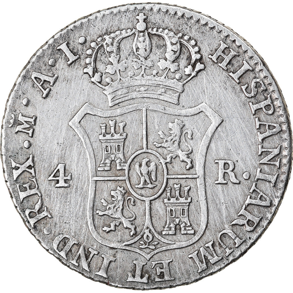 Coin, Spain, Joseph Napolean, 4 Réales, 1811, Madrid, EF(40-45), Silver