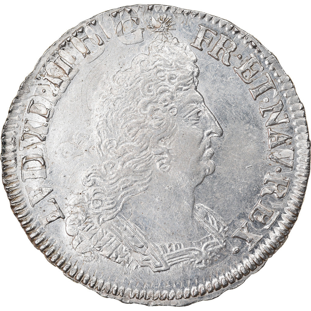 Frankrijk, Louis XIV, 1/2 Ecu aux palmes, 1694, Tours, Zilver, ZF+, Gadoury:185