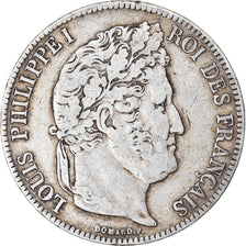 Münze, Frankreich, Louis-Philippe, 5 Francs, 1836, Paris, S+, Silber, KM:749.1