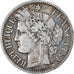 Moeda, França, Cérès, 2 Francs, 1871, Bordeaux, EF(40-45), Prata, KM:817.2