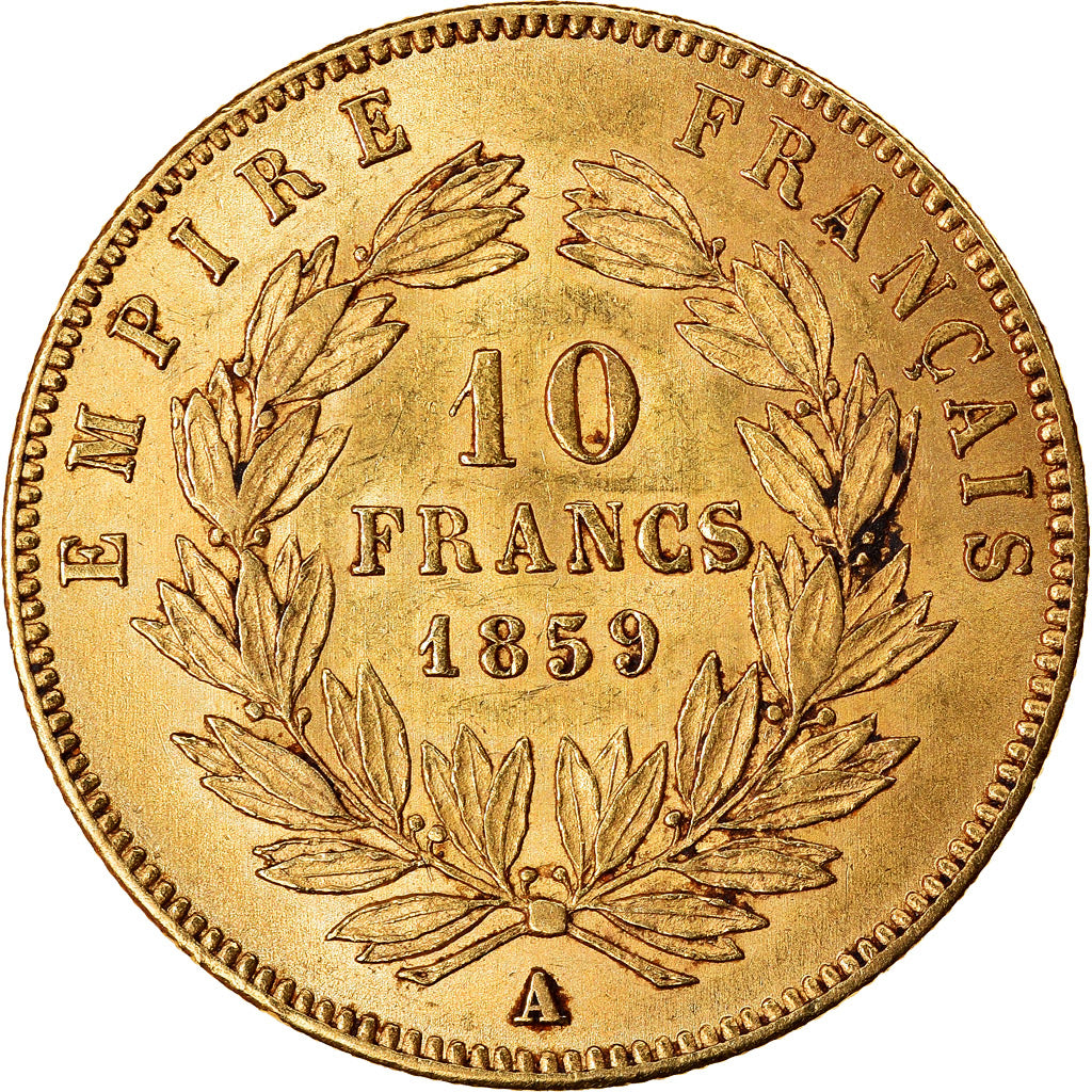 Munten, Frankrijk, Napoleon III, Napoléon III, 10 Francs, 1859, Paris, PR