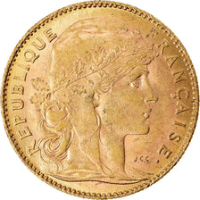 Moneda, Francia, Marianne, 10 Francs, 1911, Paris, MBC, Oro, KM:846