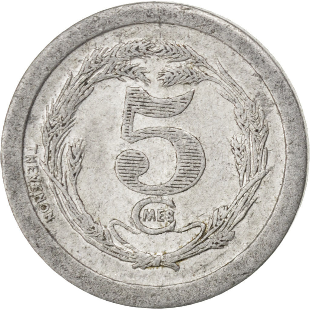 France, 5 Centimes, 1922, VF(30-35), Aluminium, Elie #10.1, 0.91