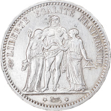 Coin, France, Hercule, 5 Francs, 1878, Bordeaux, AU(50-53), Silver, KM:820.2