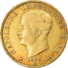 Münze, Italien Staaten, KINGDOM OF NAPOLEON, Napoleon I, 40 Lire, 1808, Milan