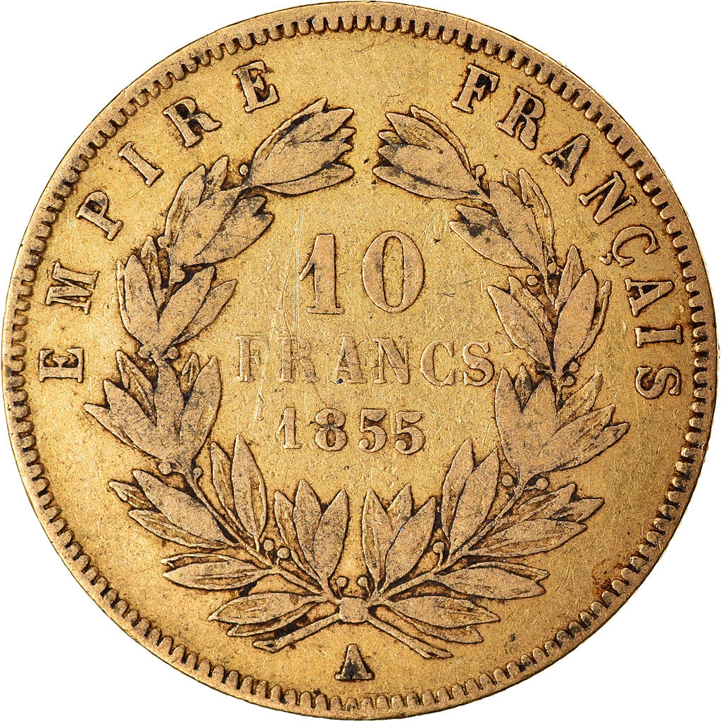 Monnaie, France, Napoleon III, Napoléon III, 10 Francs, 1855, Paris, TB+, Or
