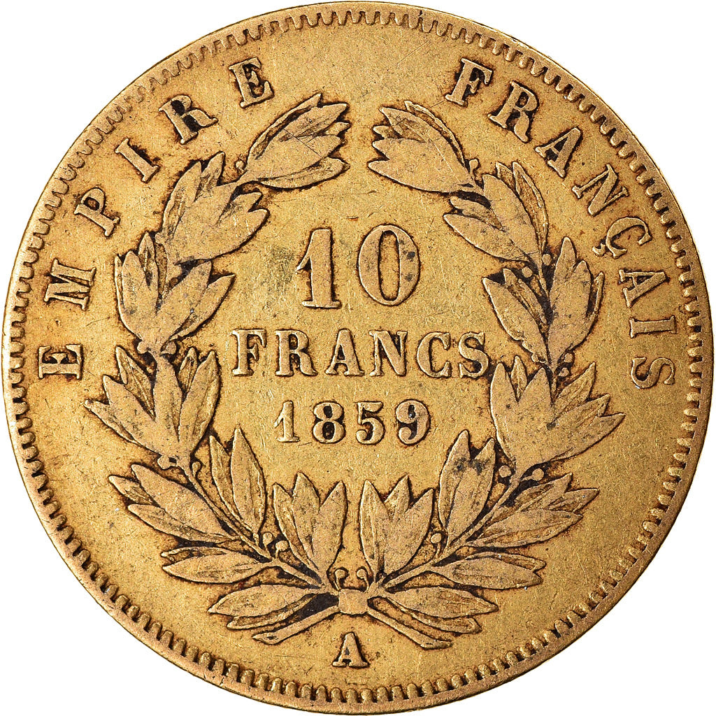 Monnaie, France, Napoleon III, Napoléon III, 10 Francs, 1859, Paris, TB, Or