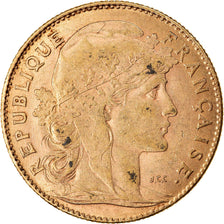 Munten, Frankrijk, Marianne, 10 Francs, 1912, Paris, ZF, Goud, KM:846