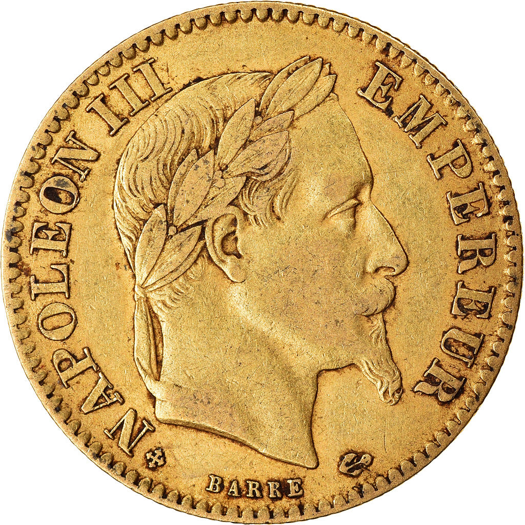 Munten, Frankrijk, Napoleon III, Napoléon III, 10 Francs, 1867, Strasbourg