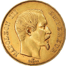 Coin, France, Napoleon III, 50 Francs, 1856, Paris, AU(55-58), Gold, KM:785.1