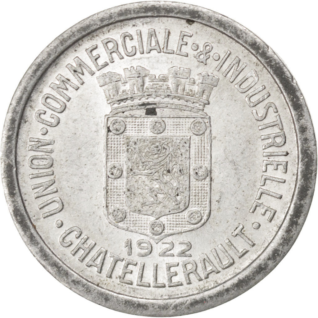 France, 10 Centimes, 1922, EF(40-45), Aluminium, Elie #10.2, 1.25
