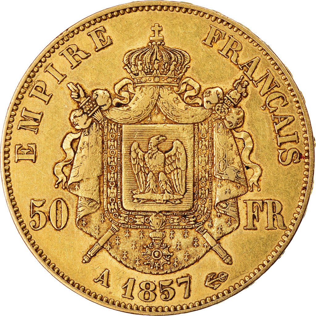 Münze, Frankreich, Napoleon III, Napoléon III, 50 Francs, 1857, Paris, SS+