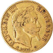 Monnaie, France, Napoleon III, Napoléon III, 10 Francs, 1866, Strasbourg, TB+