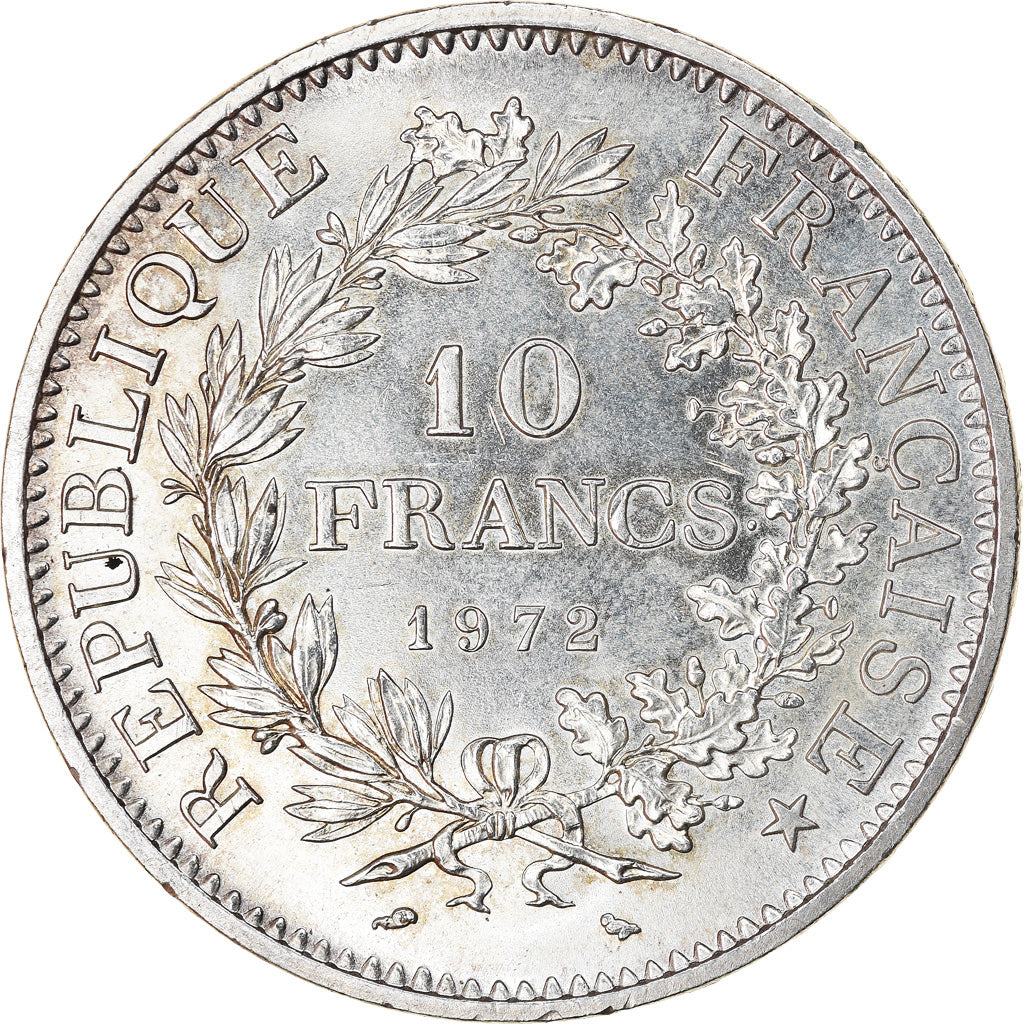 Coin, France, Hercule, 10 Francs, 1972, Paris, MS(60-62), Silver, KM:932