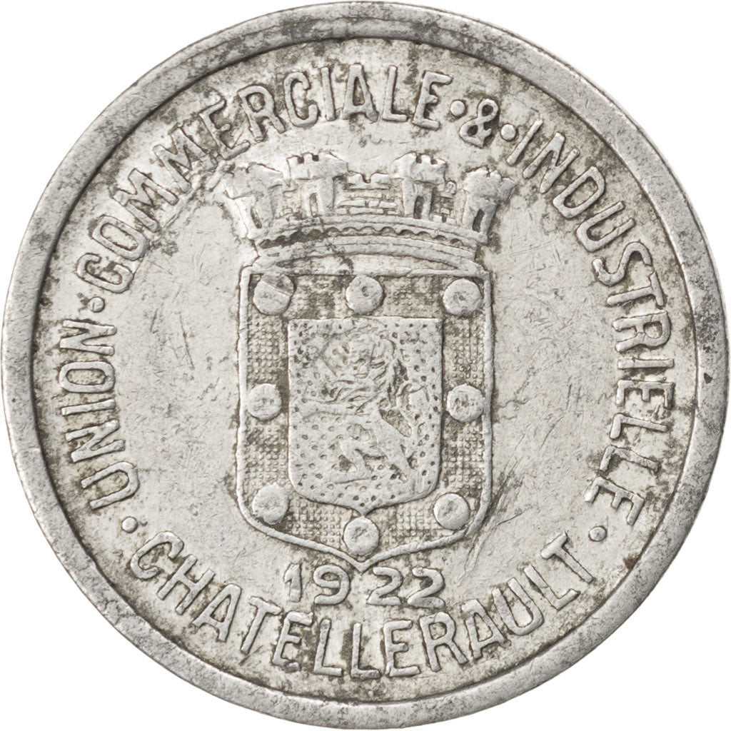 France, 25 Centimes, 1922, VF(30-35), Aluminium, Elie #10.3, 2.07
