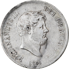 Coin, ITALIAN STATES, NAPLES, Ferdinando II, 120 Grana, 1855, EF(40-45), Silver