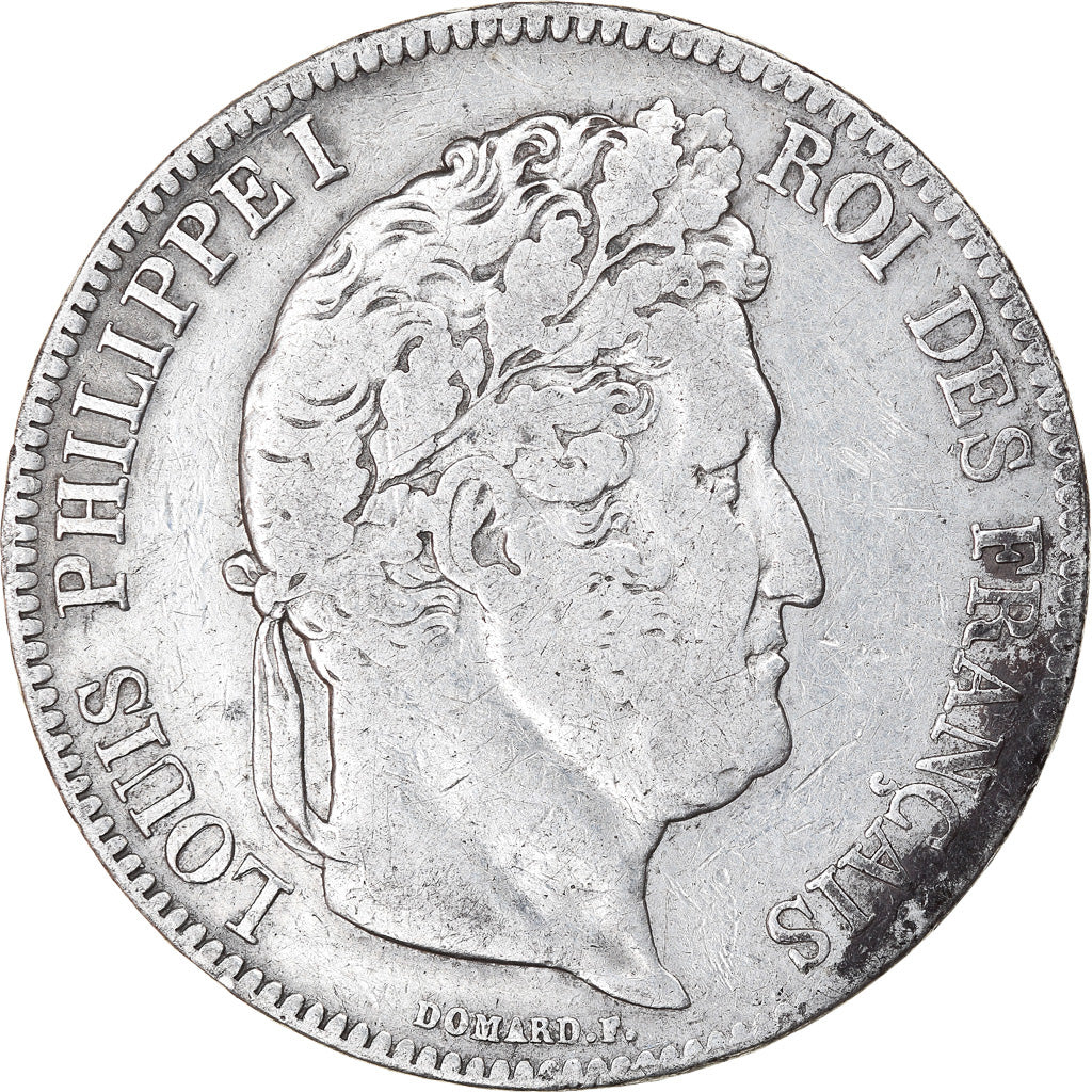 Münze, Frankreich, Louis-Philippe, 5 Francs, 1833, Strasbourg, S+, Silber