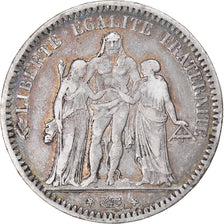Coin, France, Hercule, 5 Francs, 1849, Strasbourg, VF(30-35), Silver, KM:756.2